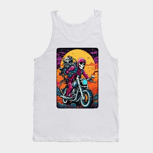 Mysterious Motorbiker of the Night Tank Top